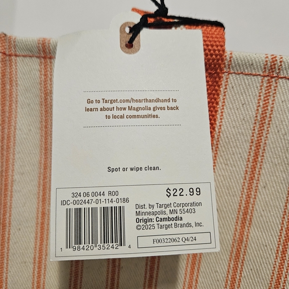 Hearth & Hand With Magnolia Canvas Tote 17x13x8 - Picture 3 of 5